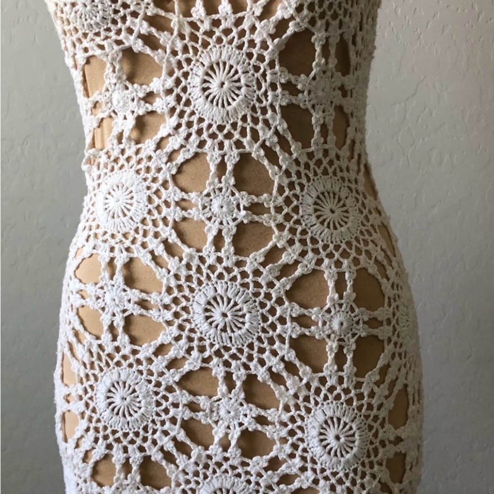 Eternal Sunshine Creations Elegant White Crochet Dress